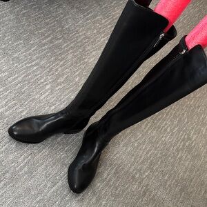 NWOT- MICHAEL Michael Kors - 8.5 Black Leather Over the Knee Boots
